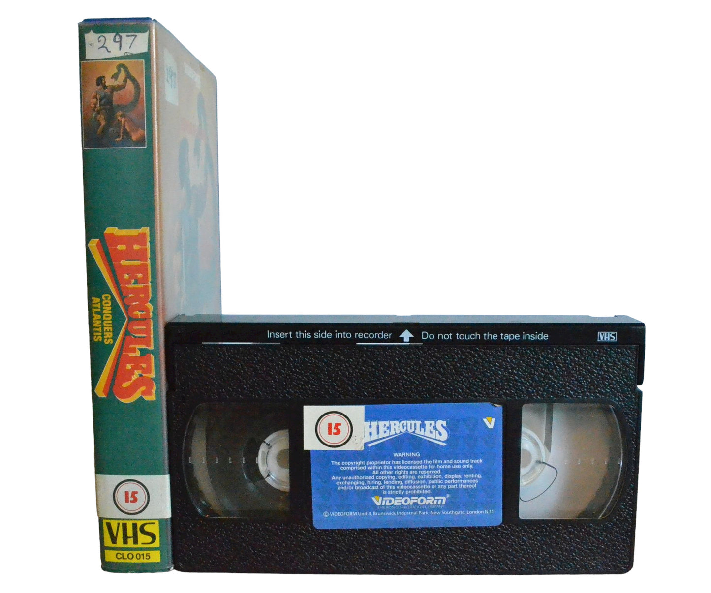 Hercules ( Conquers Atlantis ) - Reg Park - Video Form Pictures - Large Box - PAL - VHS-