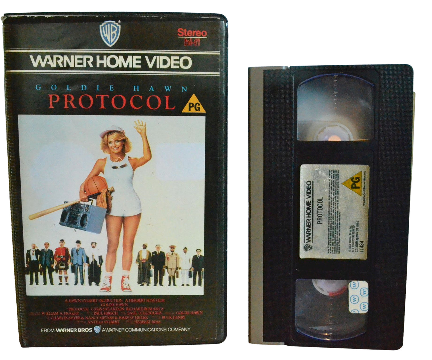 Protocol (Their Motives Are More Sinister..) - Goldie Hawn - Warner Bros Pictures - Large Box - PAL - VHS-