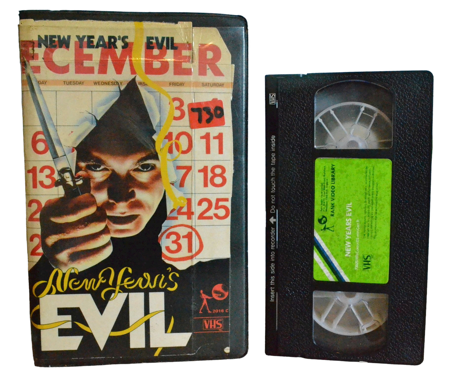 New Year's Evil - Roz Kelly - Rank Video Library - Carton Sleeve Cut/Complete - PAL - VHS-