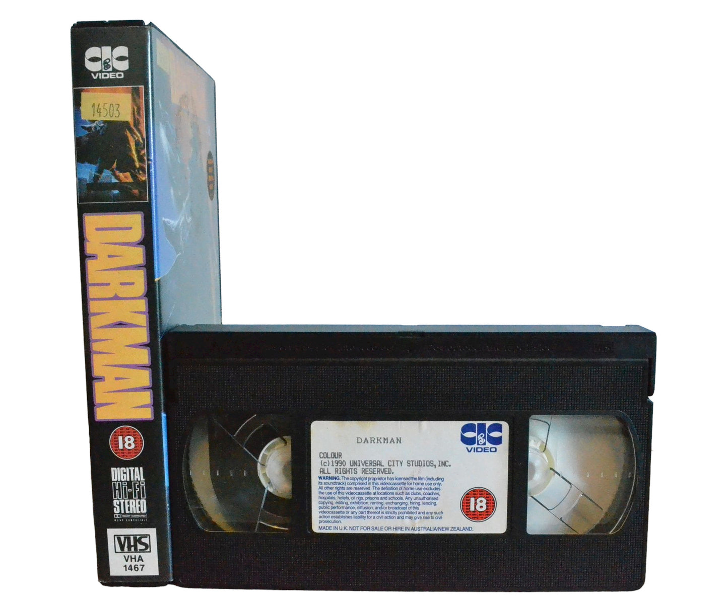 Darkman (They Destroyed Everything He Had, Everythin He Was.) - Liam Neeson - CIC VIdeo - Large Box - PAL - VHS-