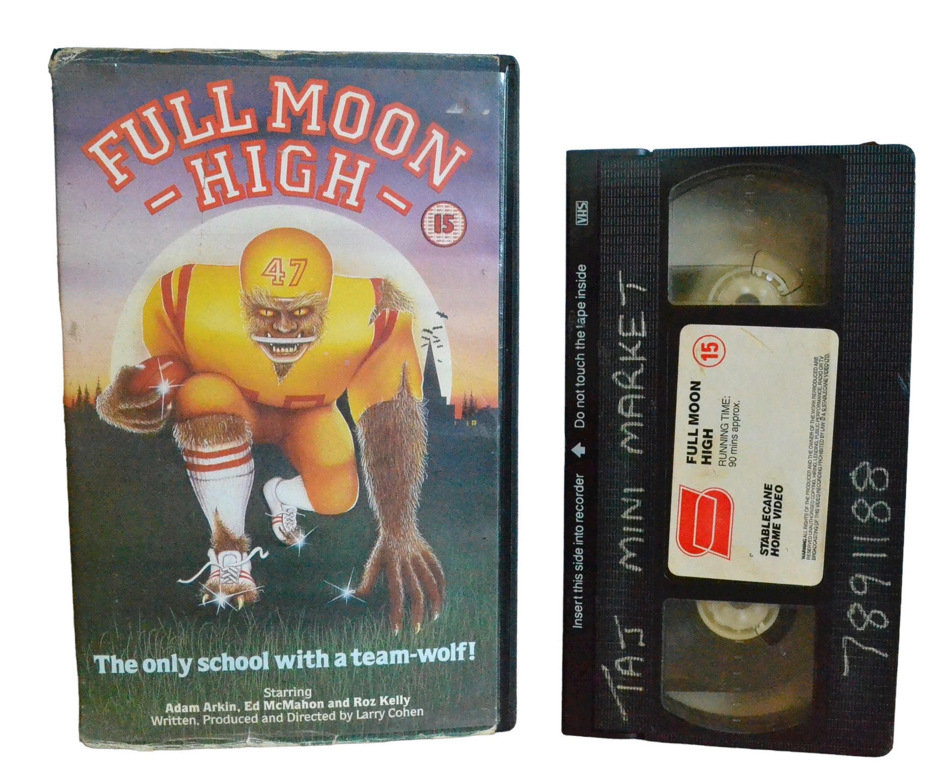 Full Moon High (The Only School With A Team - Wolf!) - Adam Arkin - Stablecane Home VIdeo - Large Box - PAL - VHS-