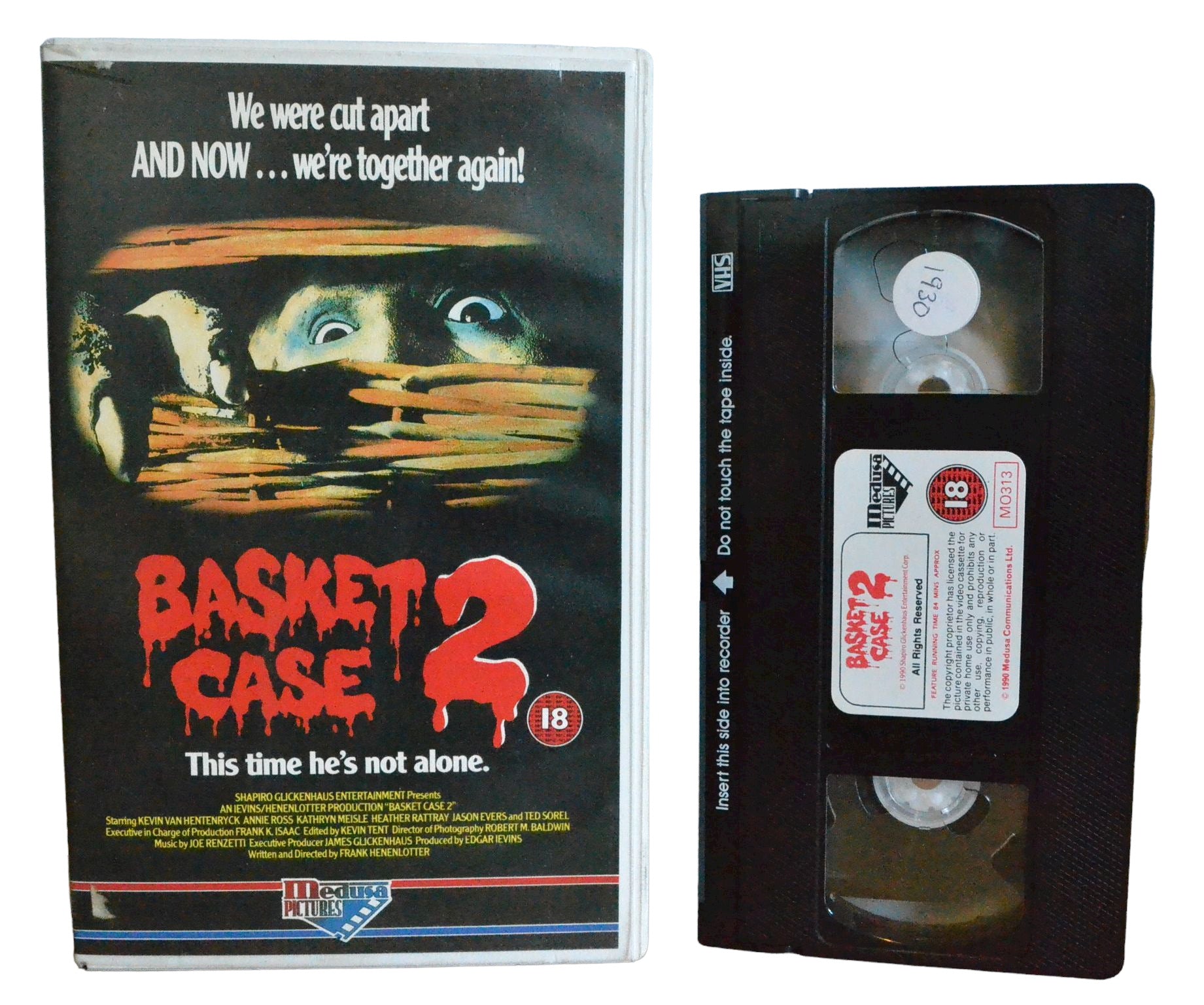 Basket Case 2 (This Time He's Not Alone ) - Kevin Van Hentenryck - Medusa Pictures - Large Box - PAL - VHS-
