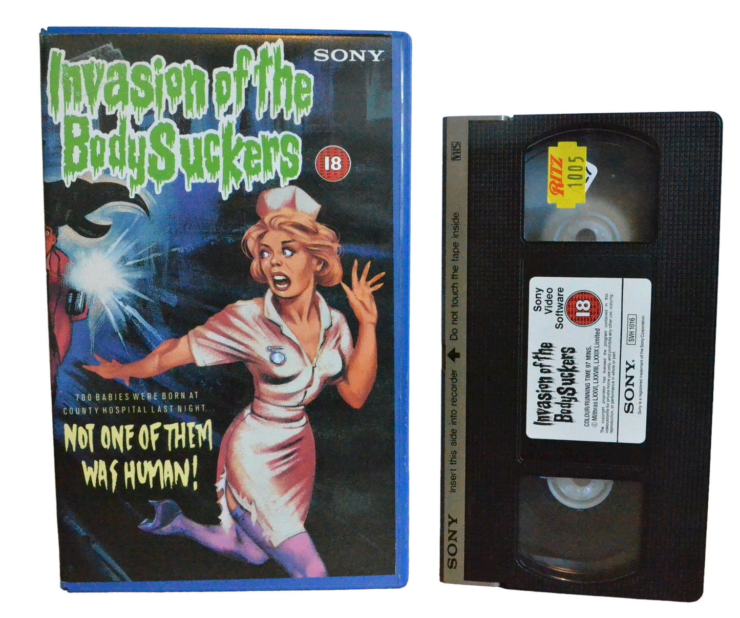 Invasion Of The Body Suckers -  Steve Railsback - Sony Video Software - Large Box - PAL - VHS-