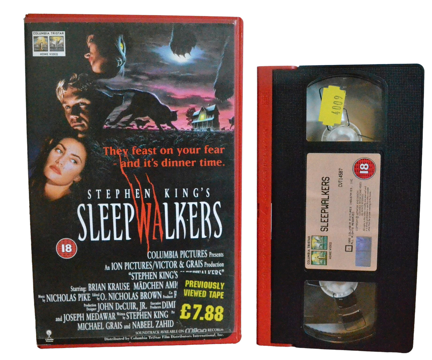 Sleep Walkers (They Feast On Your Fear...) - Brian Krause - Columbia Tristar Home Entertainment - Large Box - PAL - VHS-