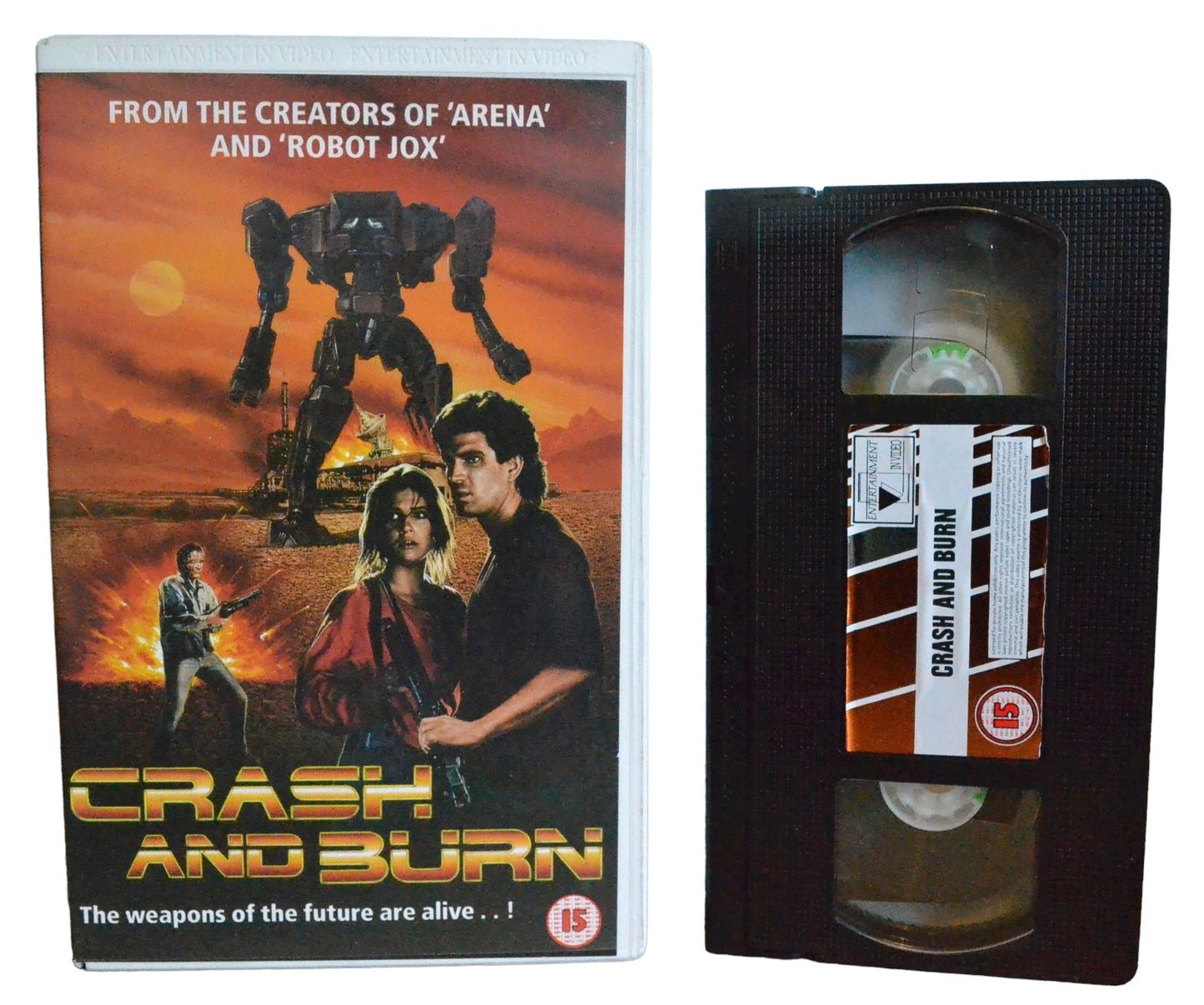Crash And Burn (The Weapons Of The Future Are Alive..!) - Paul Ganus - Entertainment In Video - Large Box - PAL - VHS-