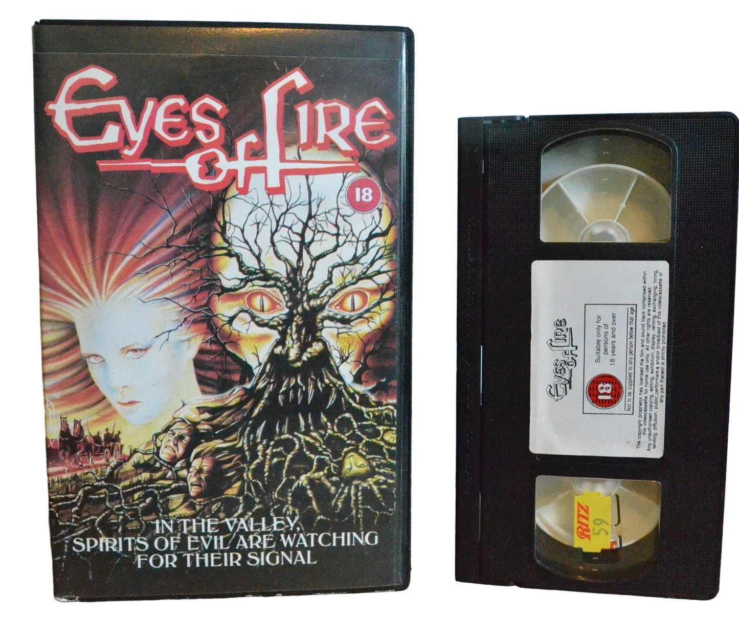 Eyes Of Fire - Dennis Lipscomb - I V S - Horror - Large Box - Pal VHS-
