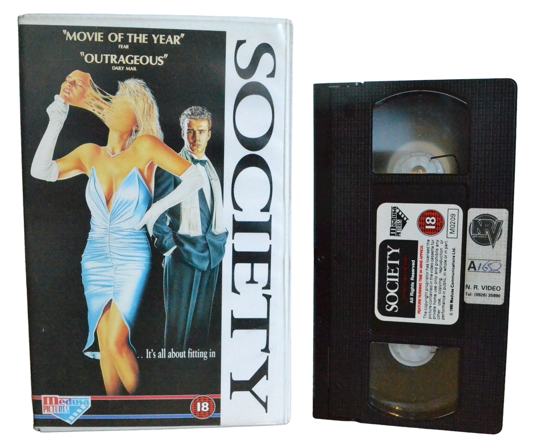 Society (It's All About Fitting In) - Billy Warlock - Medusa Pictures - Horror - Large Box - Pal VHS-