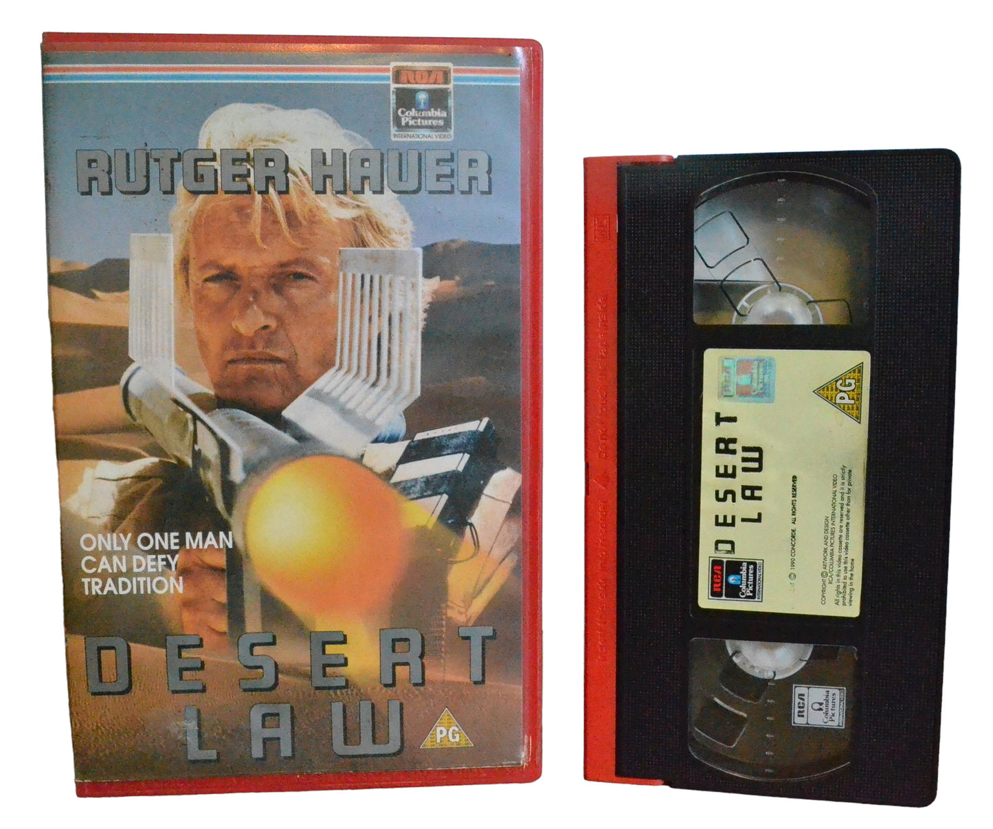 Desert Law (Only One Man Can Defy Tradition) - Rutger Hauer - Columbia Pictures International Video - Action - Large Box - Pal VHS-