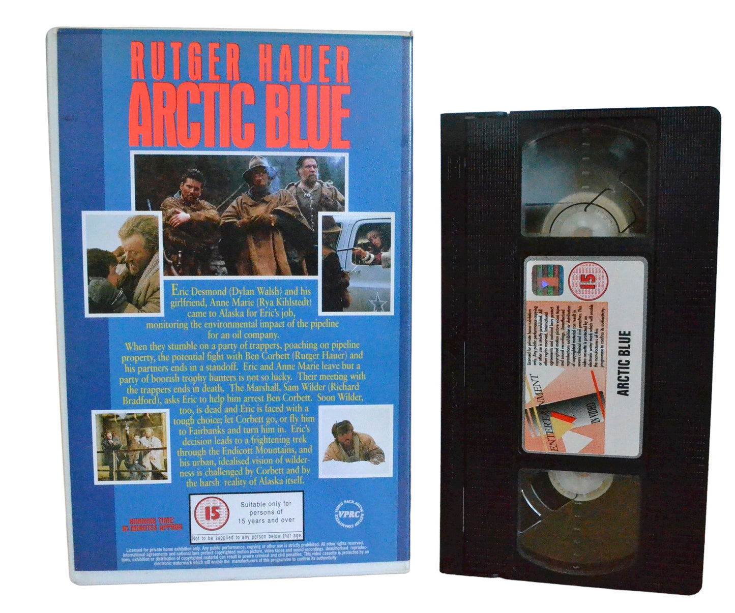 Arctic Blue (Hell... At The Of Civilisation) - Rutger Hauer - Entertainment in Video - Action - Large Box - Pal VHS-