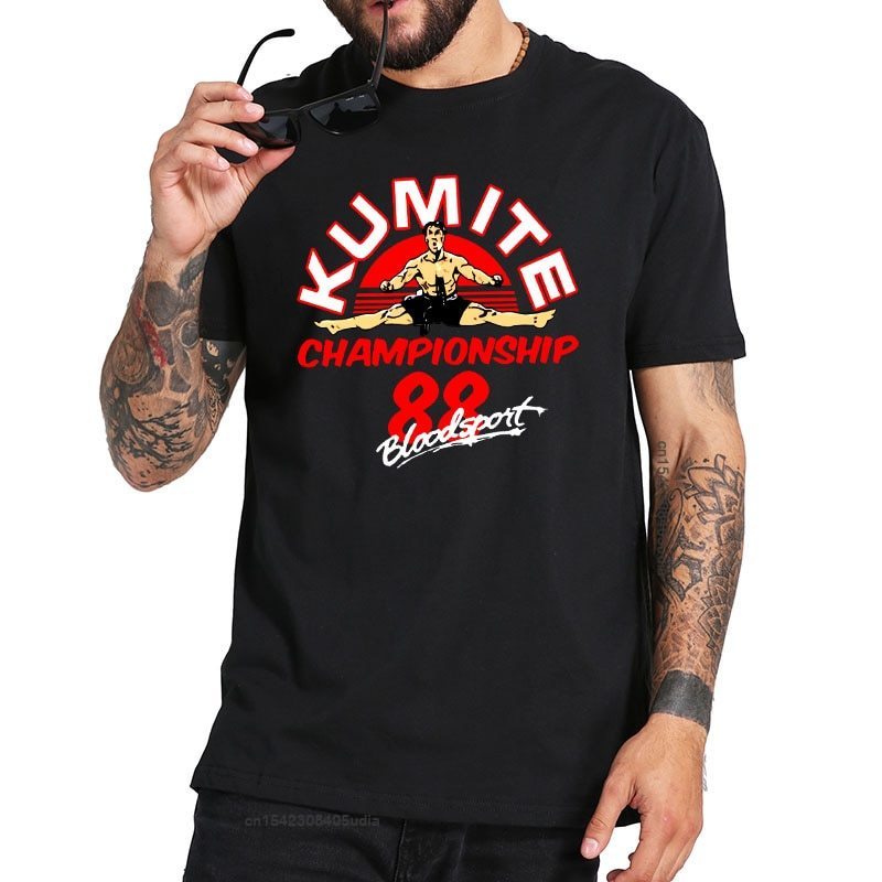 Bloodsport - Jean Claude Van Damme T Shirt Kumite Championship Shirt Cotton Breathable Eu Size Tee Tops-