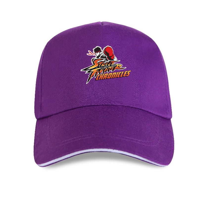Street, Fighter - Retro, Arcade - Adult - Baseball Cap - Adjustable Strap - Summer Wear - Sun Protection - Unisex-P-Purple-