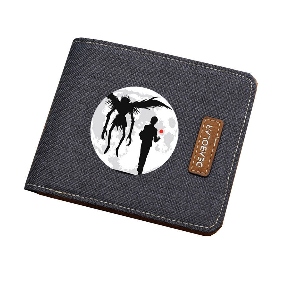 Japan anime Death Note Wallet Student Wallet ID/Credit Card Holder Cartoon Purse Men Women canvas Short Money Bag-8-