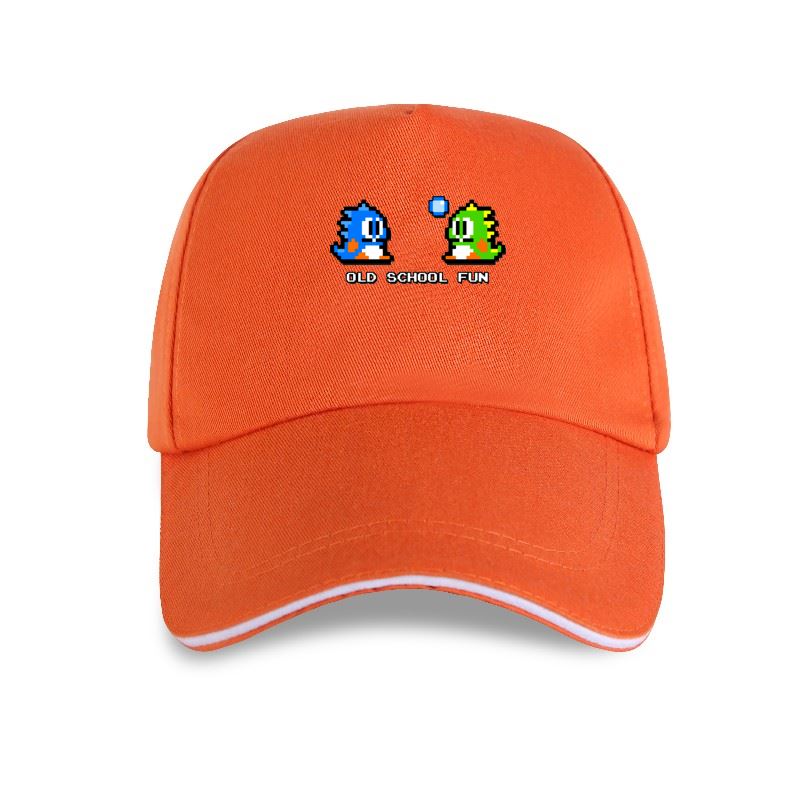 Bubble Bobble - Retro Console Game - Adult - Baseball Cap - Adjustable Strap - Summer Wear - Sun Protection - Unisex-P-Orange-