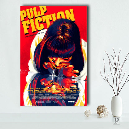 Pulp Fiction - Hokey Cokey Movie Wallpapers - Movie Night Ideas - Vintage Retro Print - Film Fan Decor-40X50cm Unframed-DM301-2-