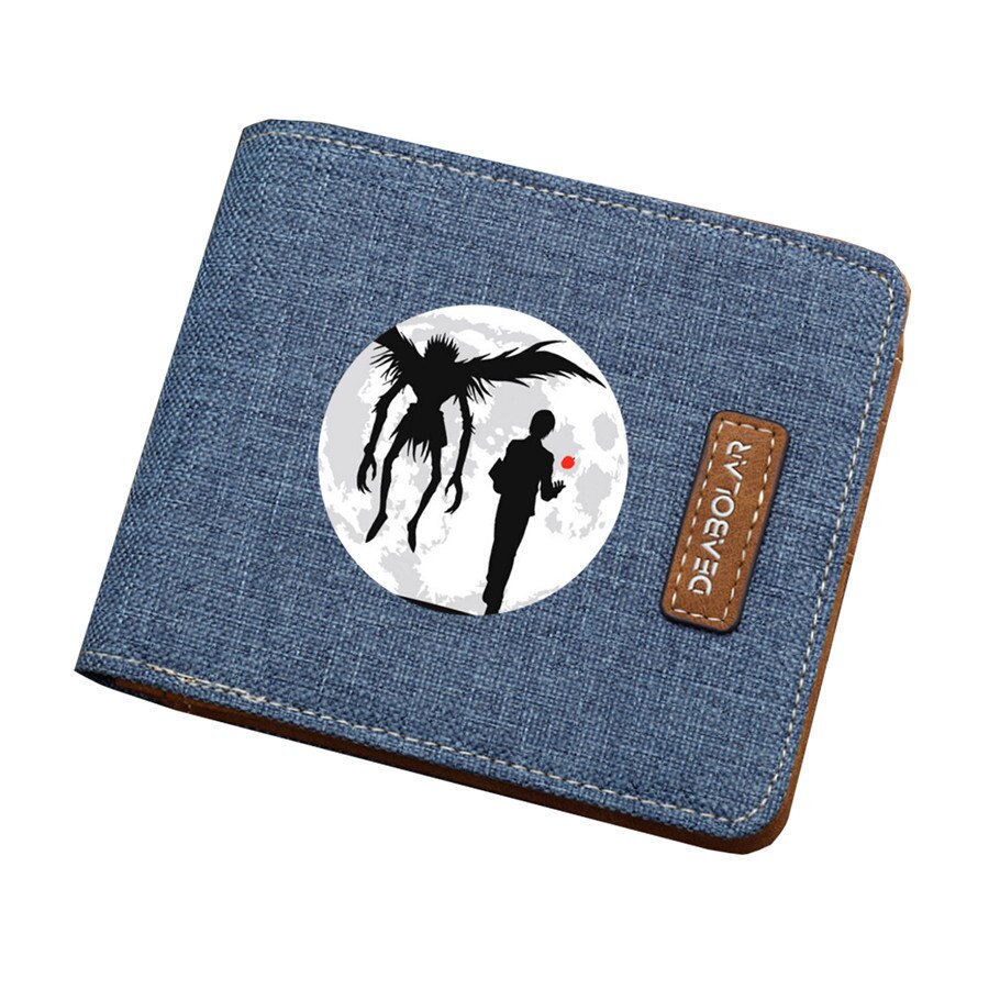 Japan anime Death Note Wallet Student Wallet ID/Credit Card Holder Cartoon Purse Men Women canvas Short Money Bag-7-