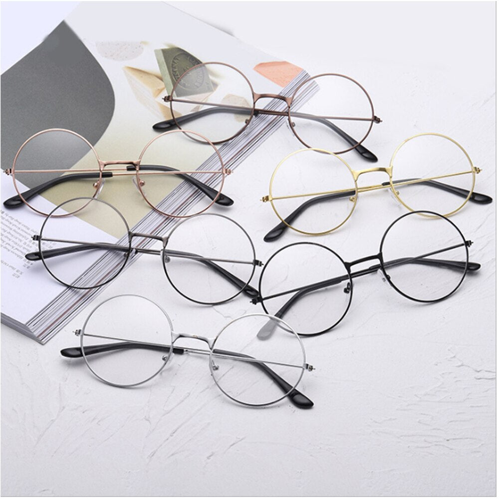 Harry Potter Eyewear - Eyeglasses With Small Round Vintage Lenses - Retro Metal Frame - Movie Replicas-Harry Potter Black-