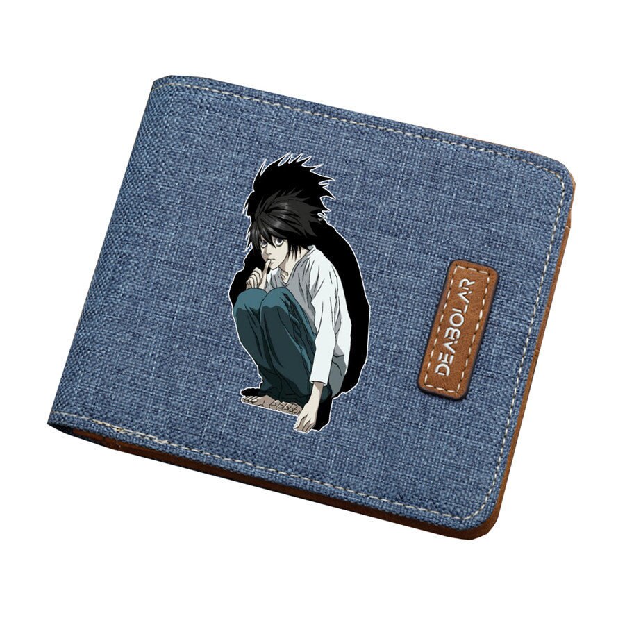 Japan anime Death Note Wallet Student Wallet ID/Credit Card Holder Cartoon Purse Men Women canvas Short Money Bag-10-