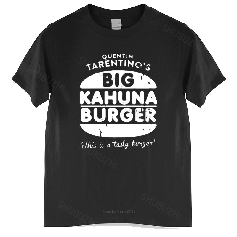 T shirt Pulp Fiction - Big Kahuna Burger - Cult Film T-Shirt - Loose Fit Top - Mens and Womens - Movie Buff Gift-black-XS-