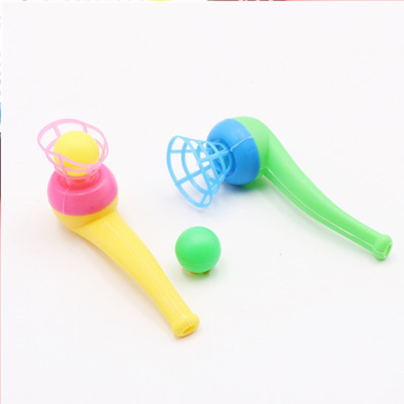 12PCS Pipe Ball Party Gifts Colorful Magic Blowing Pipe Floating Ball Children Toys Party Favors Birthday Present for Kids-
