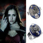 The Vampire Diaries - Retro Elena Gilbert - Elegant Blue Stone Finger Ring - Men & Women Cosplay Jewelry Party-
