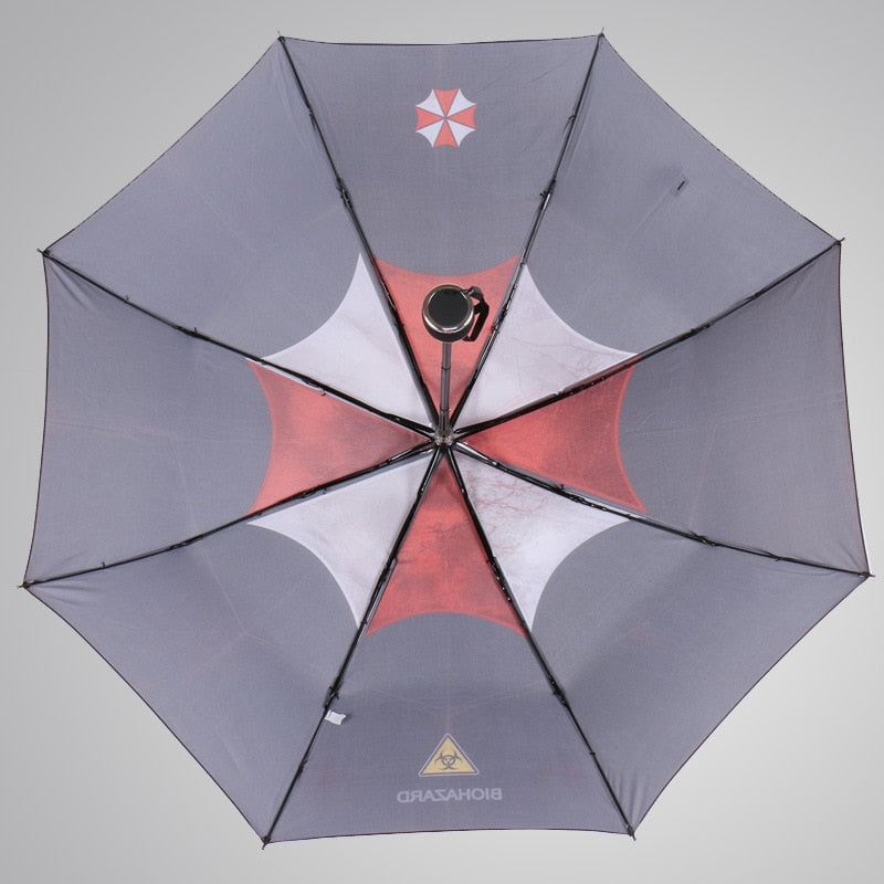 Biohazard - Resident Evil - Umbrella Corporation - Pocket Rain Protection With Ergonomic Grip - Manual Open Umbrella - Movie Prop Item-