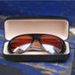 Bruce Lee - Vintage Sunglasses - Designer Originals - Male Retro Aviation - Movie Replica Eyewear-Brown-