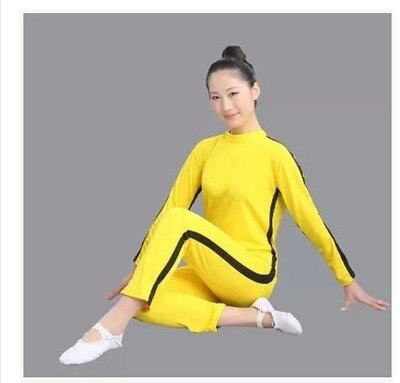 Unisex Adult / Kids - Bruce Lee Cosplay - Jeet Kune Do - Chinese Kung Fu - Jumpsuit Cosplay Costume & Nunchaku - Game of Death-