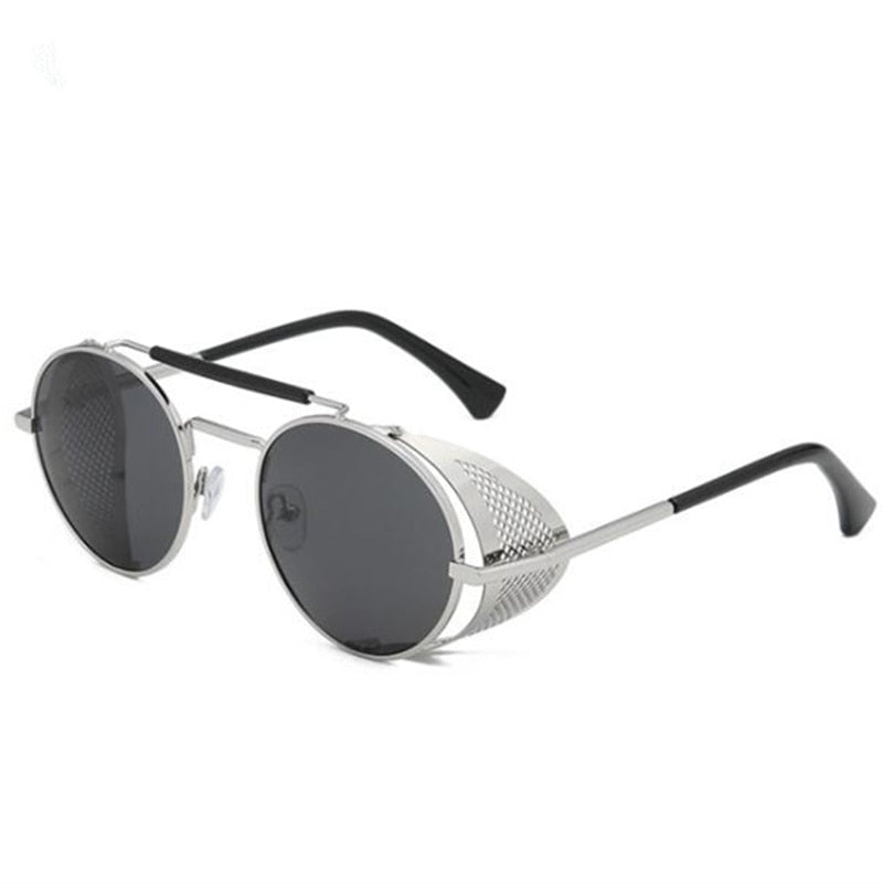 Devil Crowley Sunglasses - Good Omens Cosplay Props - David Tennant Glasses with Devilish Style-Silver Grey-