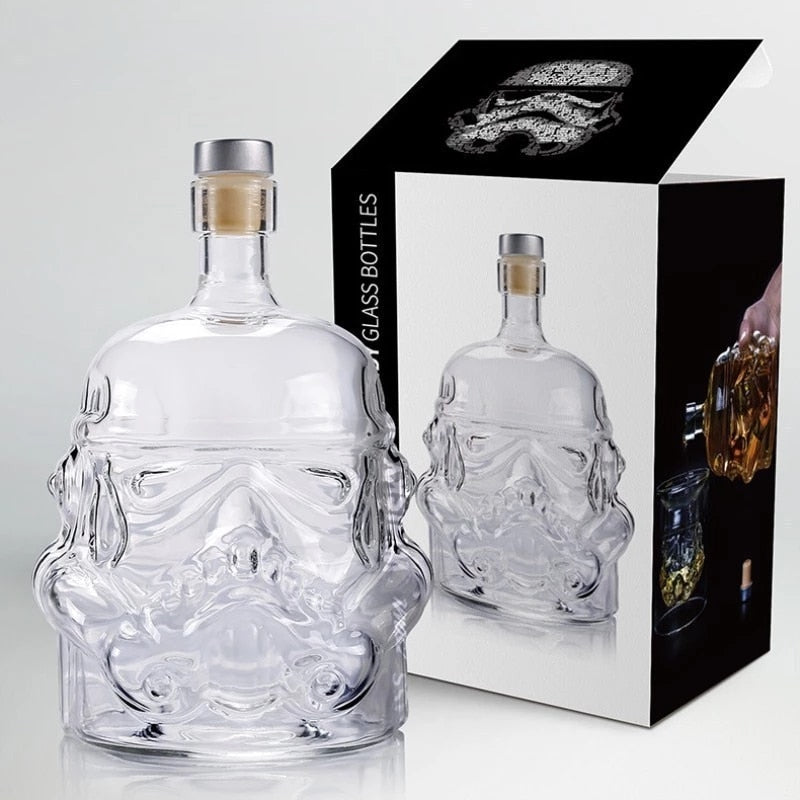 650ml Darth Vader Spacetrooper Whiskey Bottle (Glass) - White Soldier Mug - Anime Kitchen Decoration Gifts For Film Buffs-Spacetrooper Whiskey Decanter-