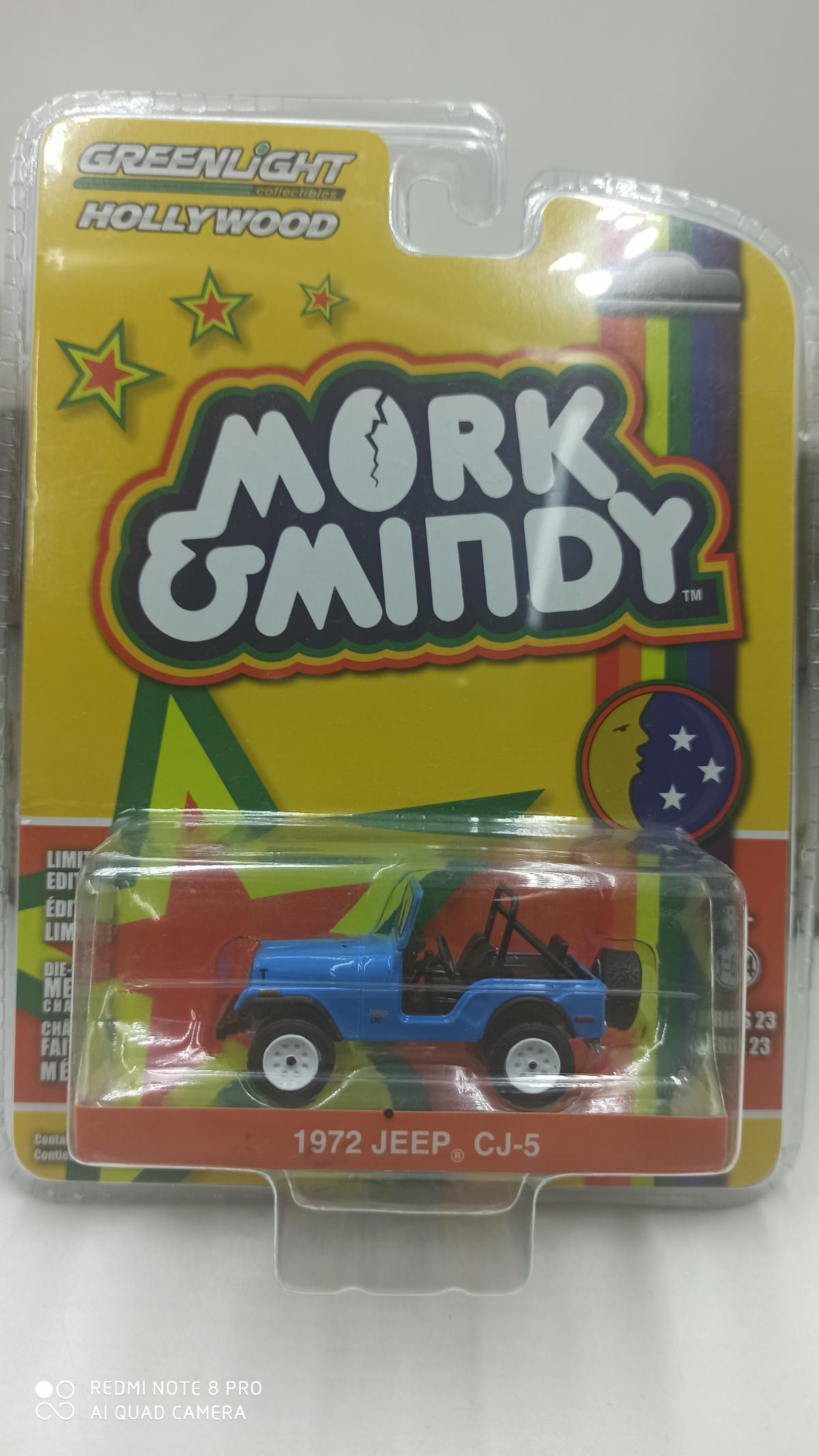 GreenLight 1:64 1972 Jeep CJ-5 Mork Mi Alloy model car Metal toys for childen kids diecast gift-