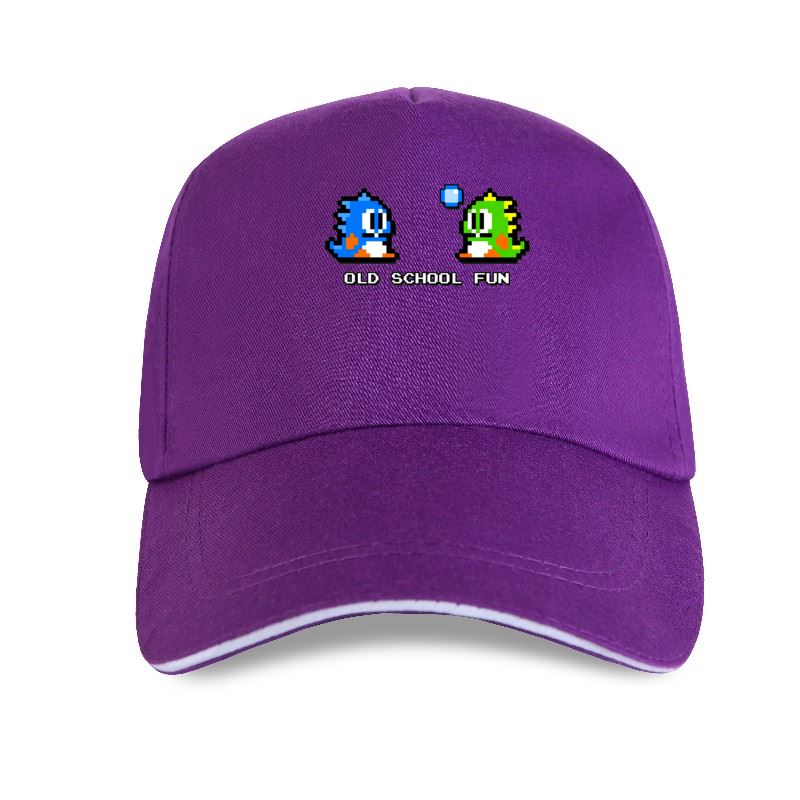 Bubble Bobble - Retro Console Game - Adult - Baseball Cap - Adjustable Strap - Summer Wear - Sun Protection - Unisex-P-Purple-