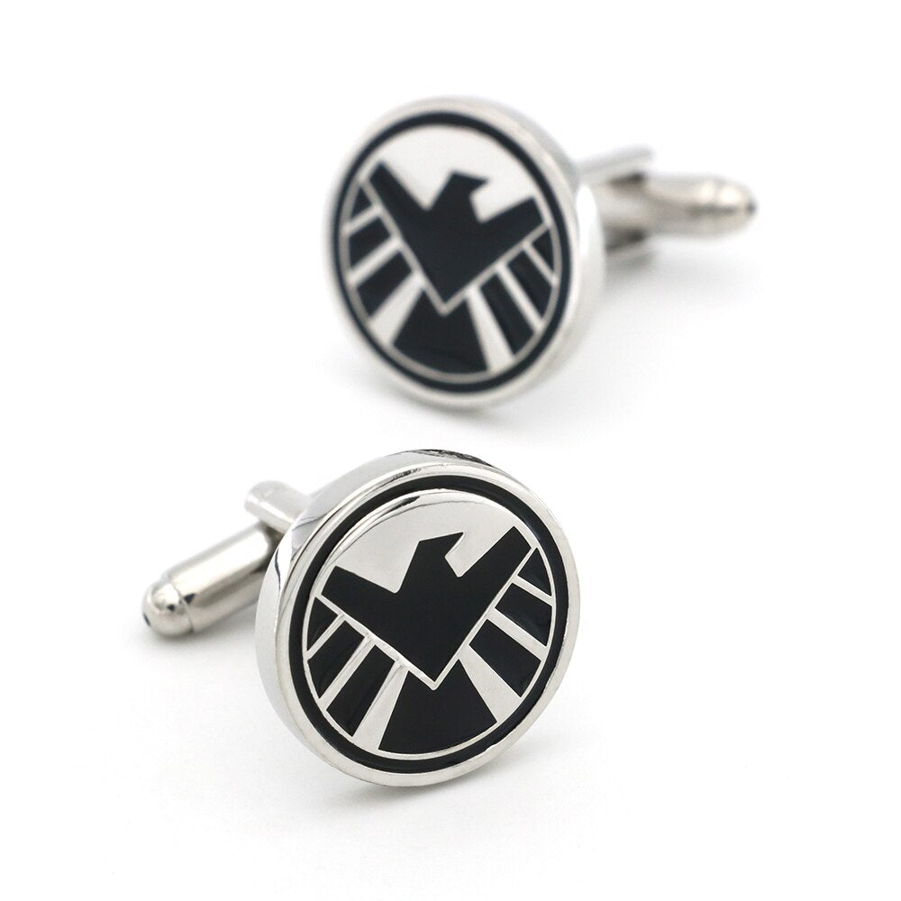 S.H.I.E.L.D. - Cufflinks Quality Brass Material - Black Color Movie Cuff Links - Present For The Film Lover-