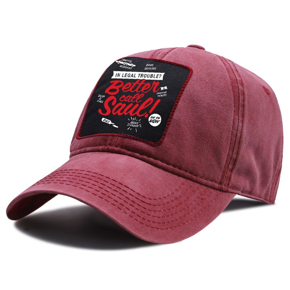 Better Call Saul - Adult - Baseball Cap - Adjustable Strap - Summer Wear - Sun Protection - Unisex-wine red 6-China-Adjustable