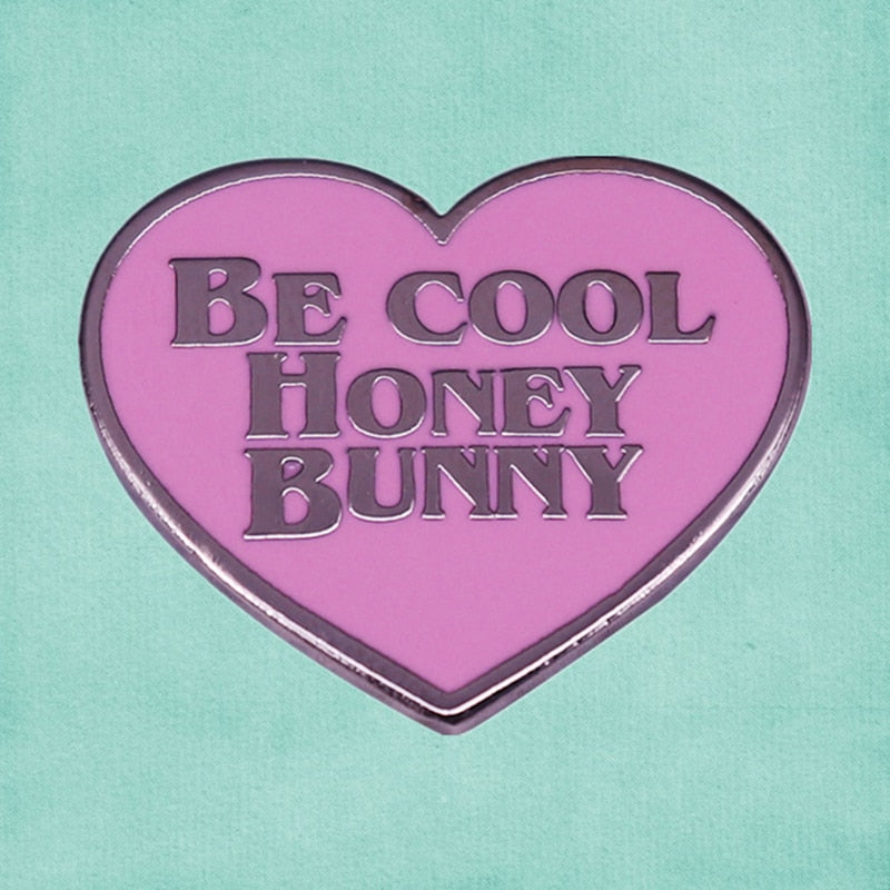 Pulp Fiction - Be Cool Honey Bunny - Written and Directed by Quentin Tarantino - Enamel Pin Brooch - Movie Collectable-