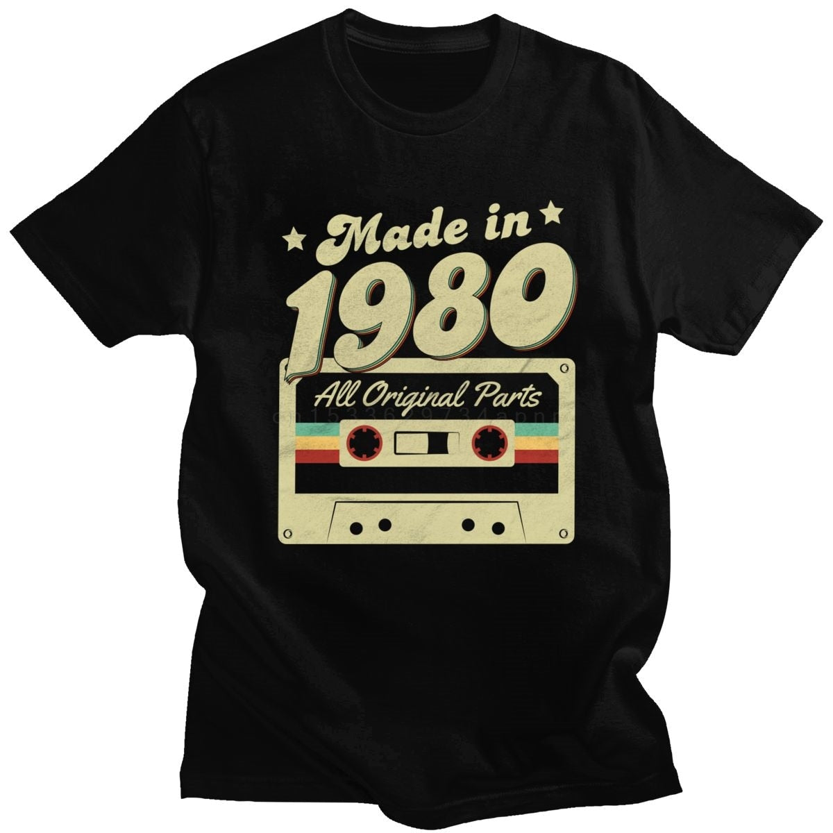 Made In 1980 - Old School Retro 80s T-Shirt - Birthday Or Christmas - Love Gift-Black-XS-