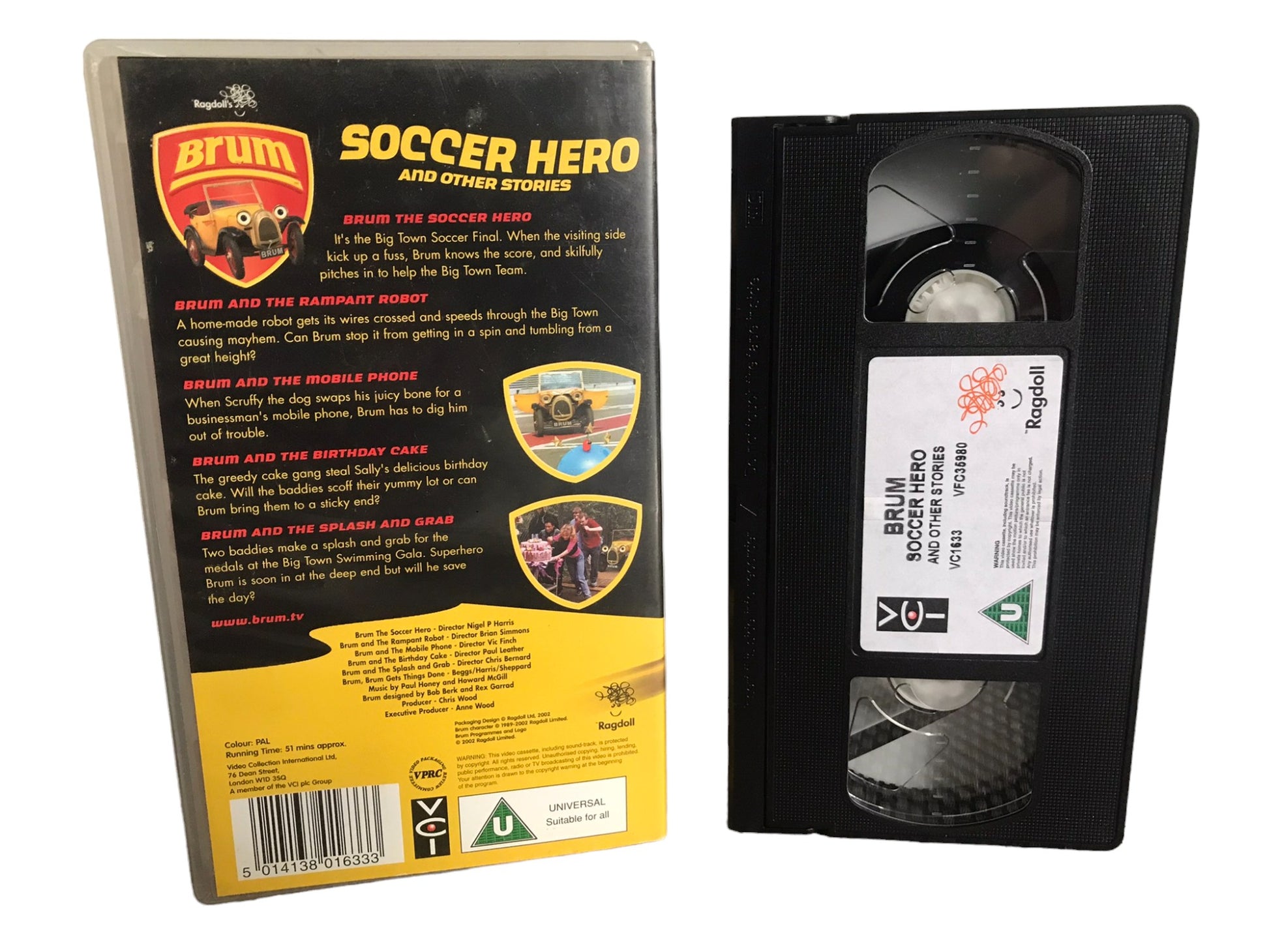 Brum Soccer Hero And Other Stories - Curtis Applewaite - VIC - Childrens - Pal - VHS-