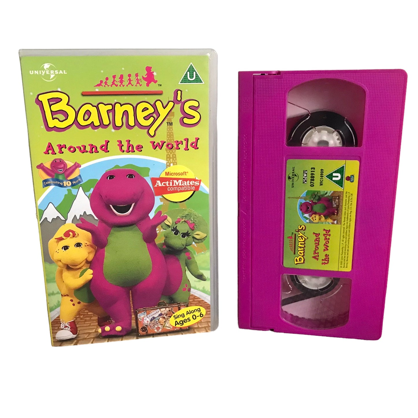 Barney's Around the World - Universal - Childrens - Pal - VHS-