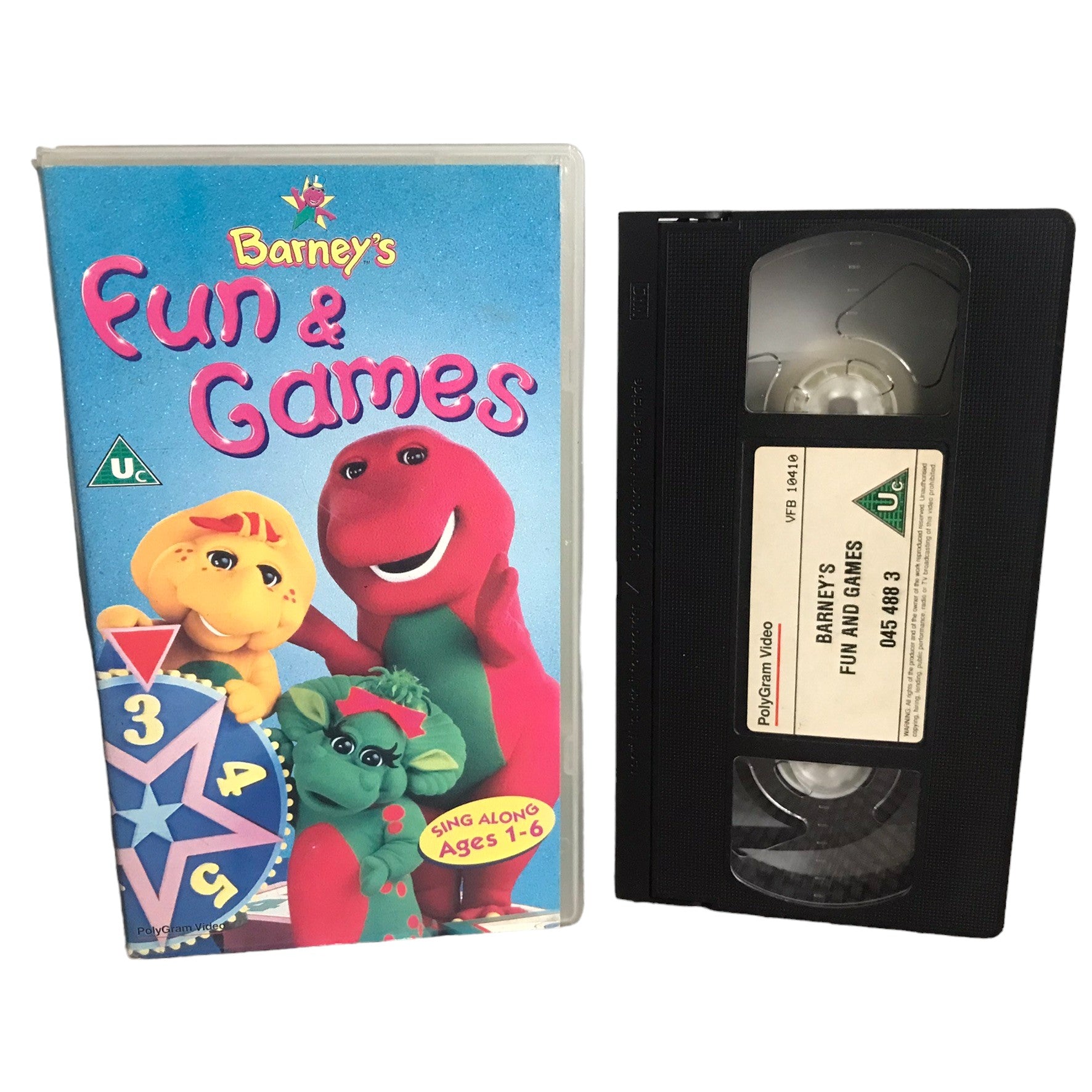 Barney's Fun & Games - Julie Johnson - Polygram Video - Childrens - Pal - VHS-