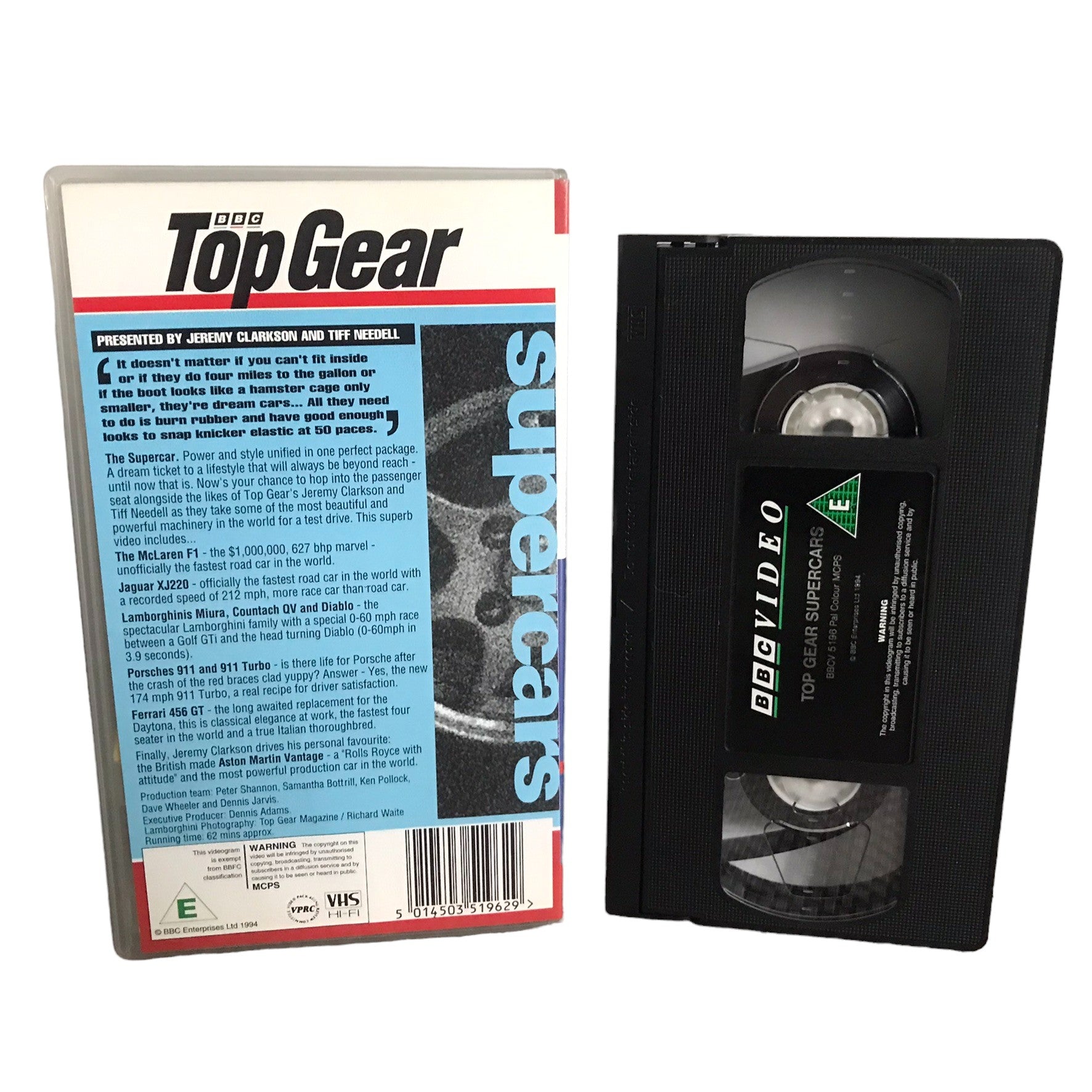 Top Gear - With Jeremy Clarkson and Tiff Needell - BBC Enterprises - Sports - Pal - VHS-