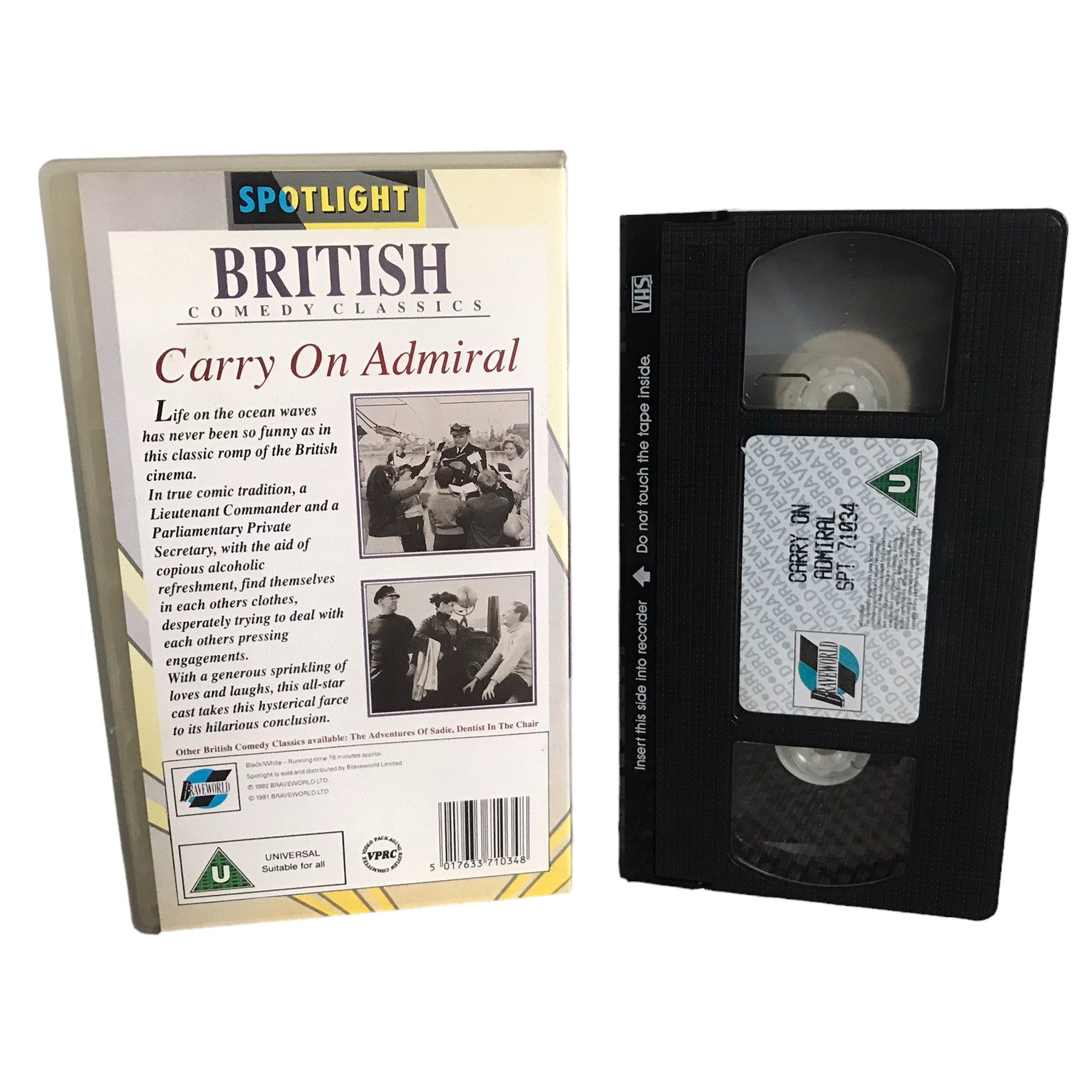 Carry On Admiral - David Tomlinson - Braveworld - Comedy - Pal - VHS-