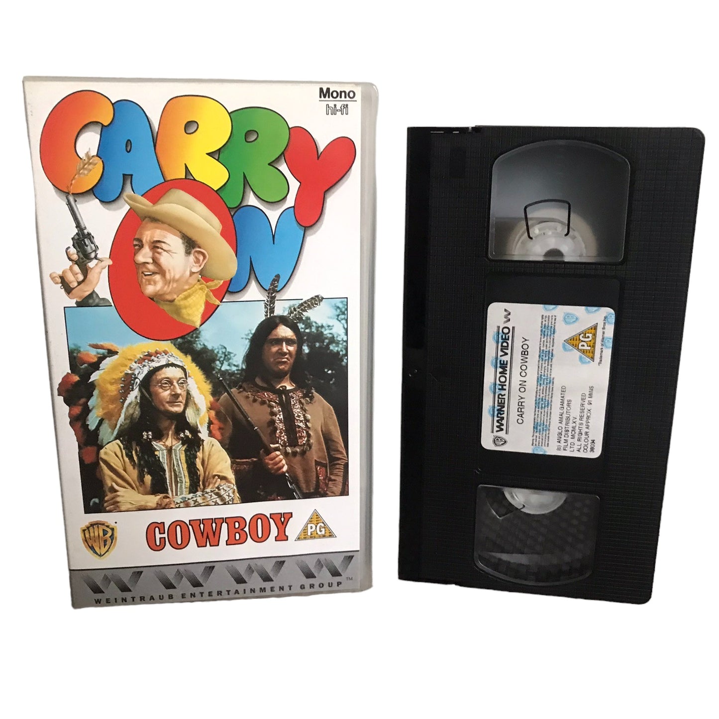 Carry On Cowboy - Sidney James - Warner Home Video - Comedy - Pal - VHS-