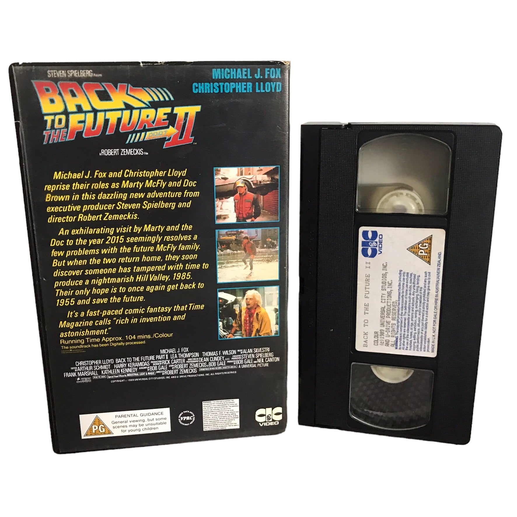 Back to the Future Part 2 - Michael J. Fox - CIC Video - Large Box - Pal - VHS-