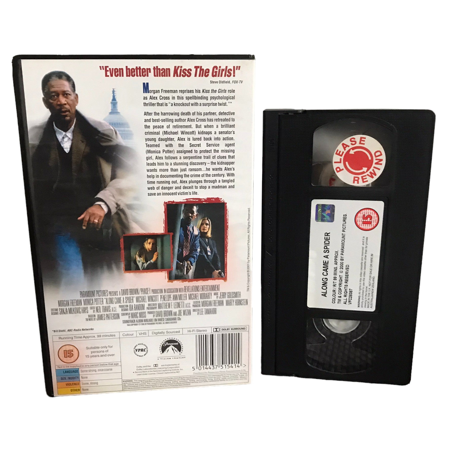 Along came a Spider - Morgan Freeman - Large Box - Pal - VHS-