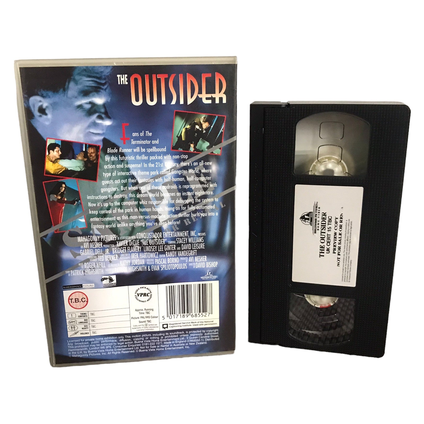 The Outsider - Xavier Declie - PAL/VHS - Large Box - Pal - VHS-