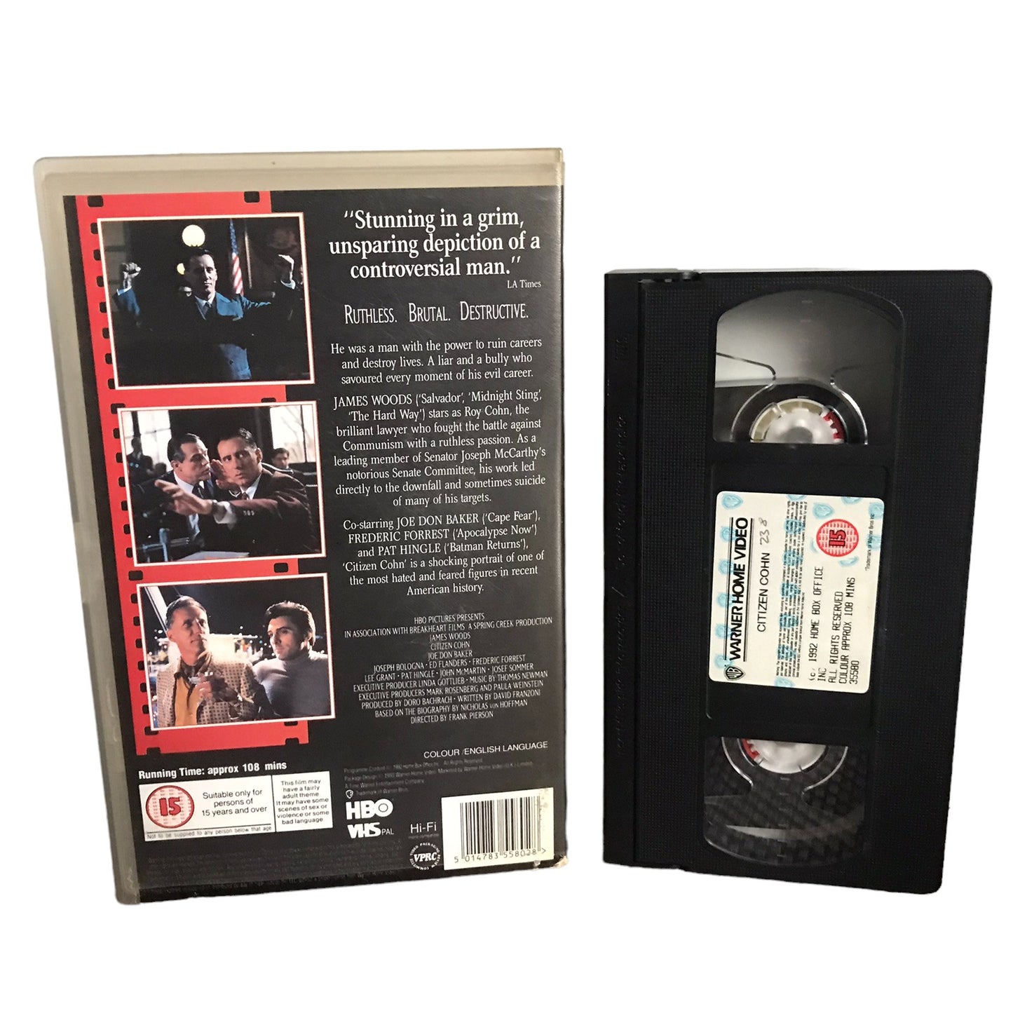 Citizen Cohn - James Wood - Warner Home Video - Large Box - Pal - VHS-