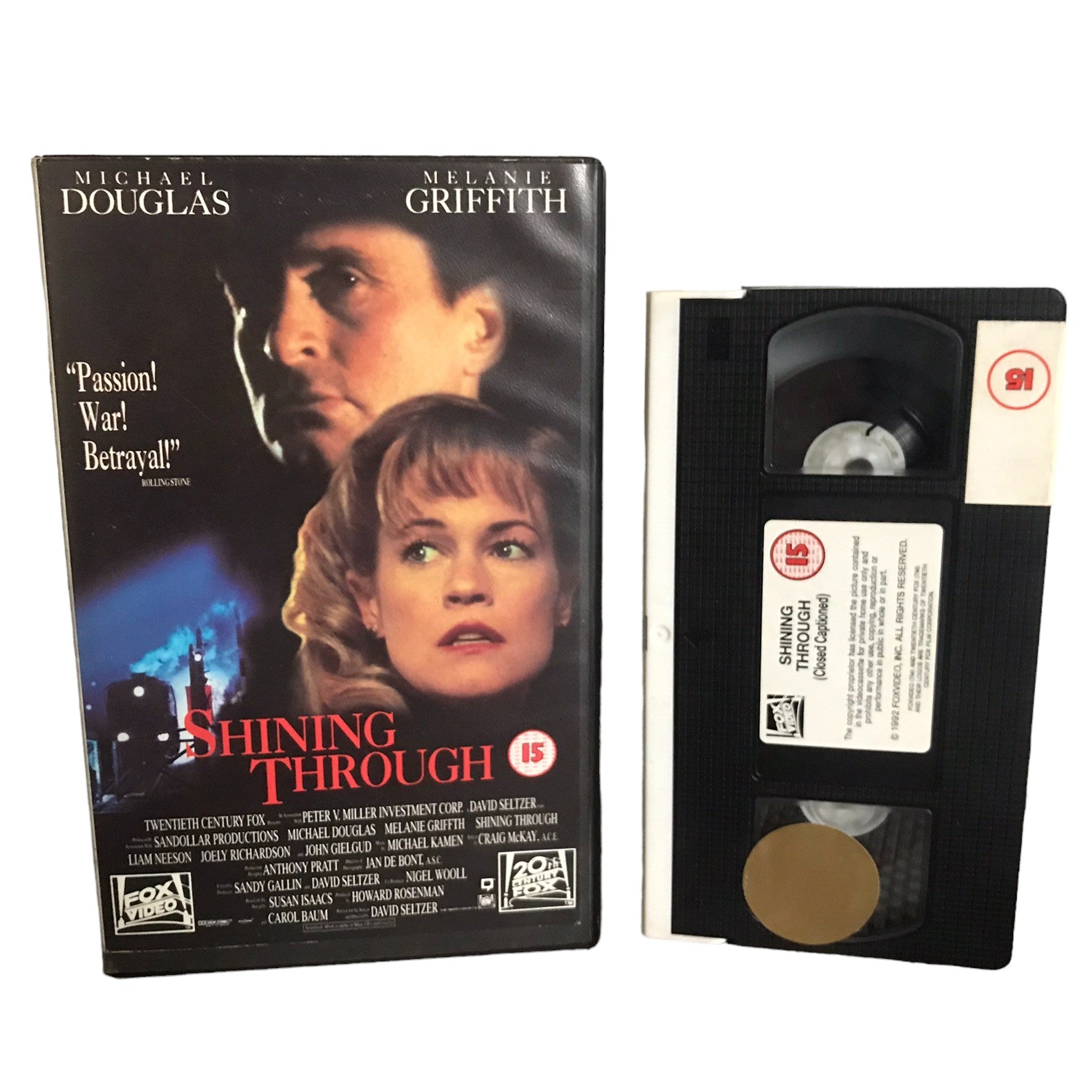 Shining Through - Michael Douglas - FOX Video - Large Box - Pal - VHS-