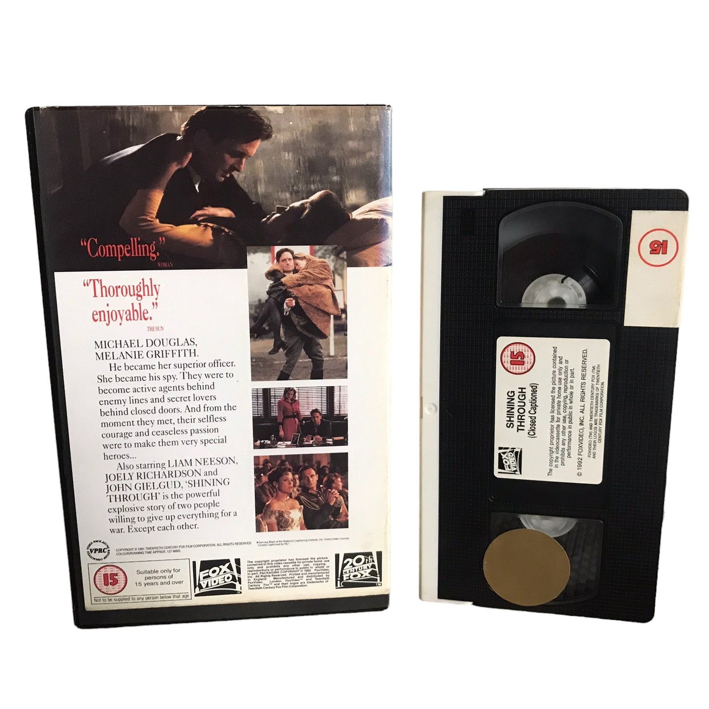 Shining Through - Michael Douglas - FOX Video - Large Box - Pal - VHS-