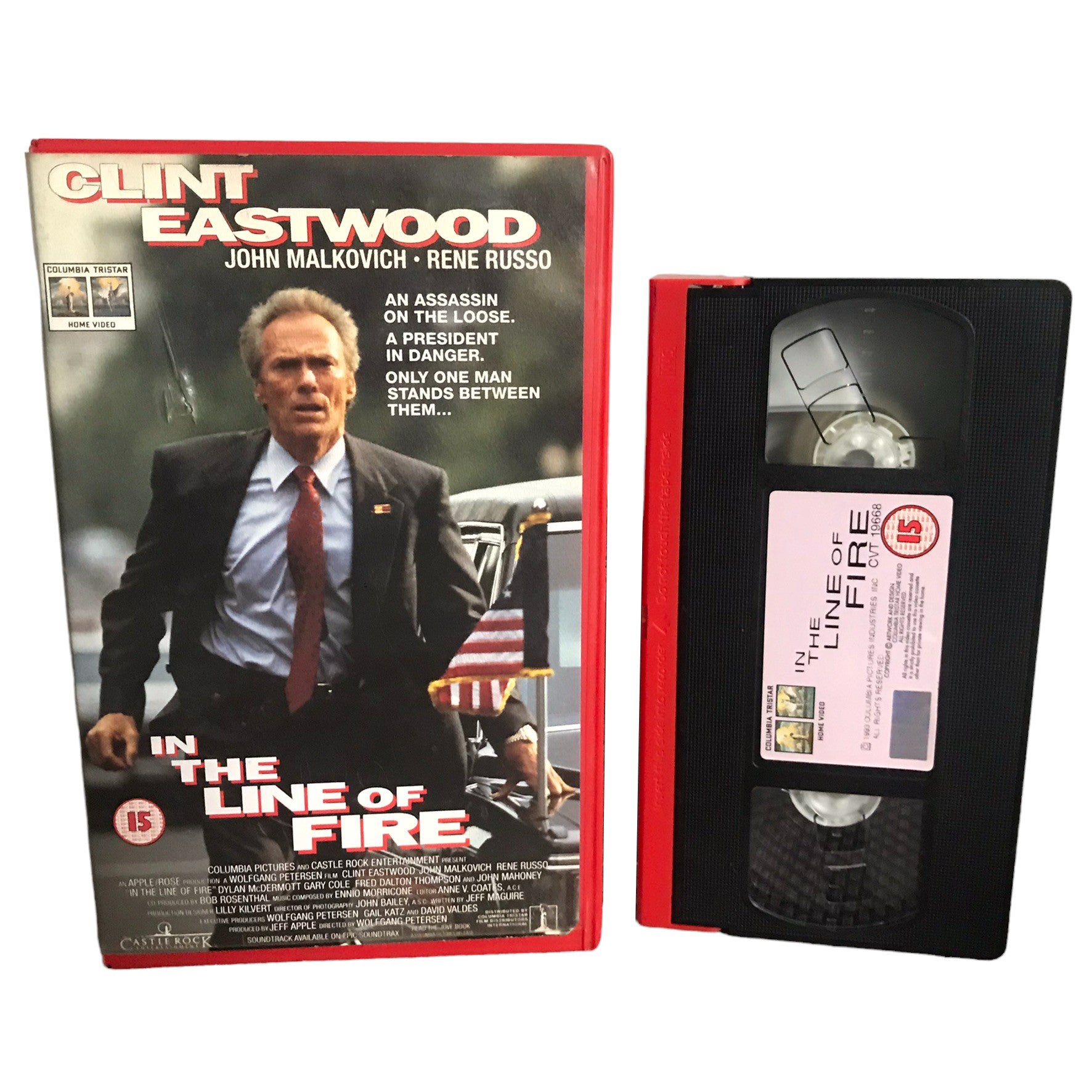 In The Lines of Fire - Client Eastwood - Columbia Tristar Home Video - Large Box - Pal - VHS-