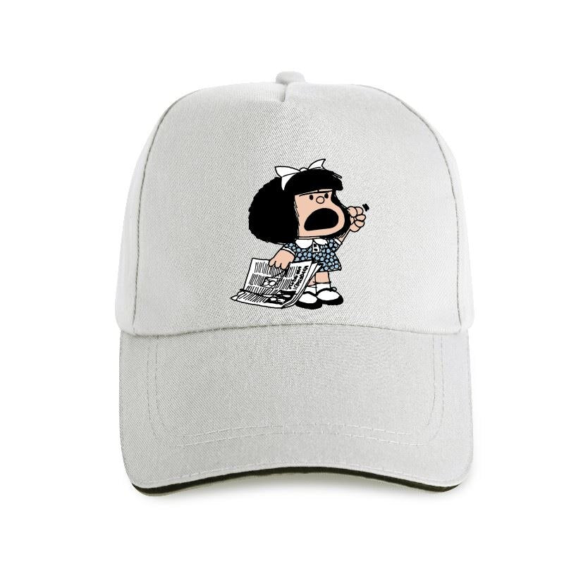 Angry Mafalda - Adult - Baseball Cap - Adjustable Strap - Summer Wear - Sun Protection - Unisex-P-Khaki-