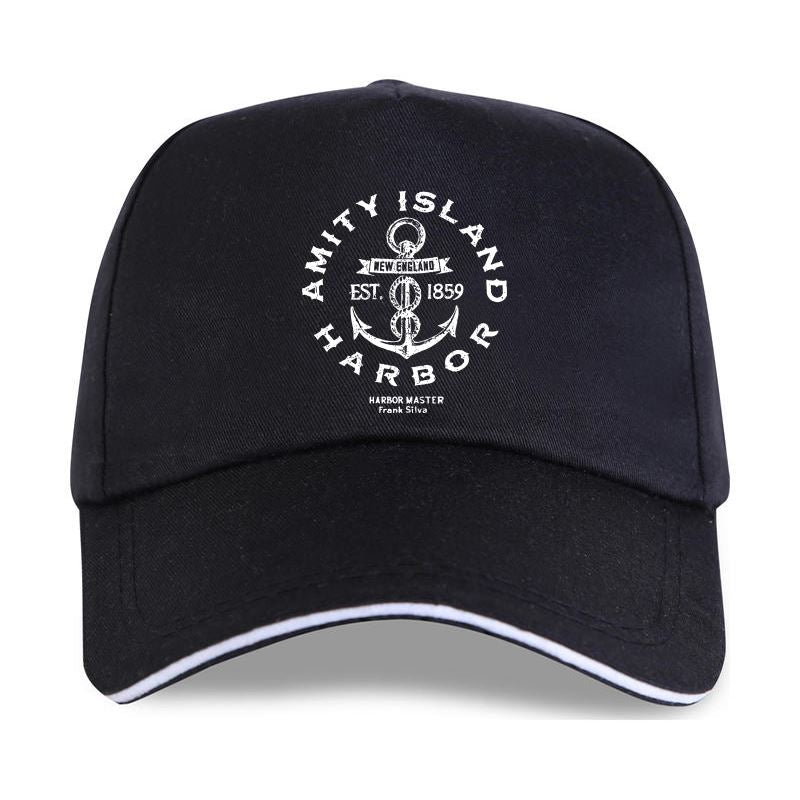 Amity Island Harbour Jaws - Snapback Baseball Cap - Summer Hat For Men and Women-P-Black-